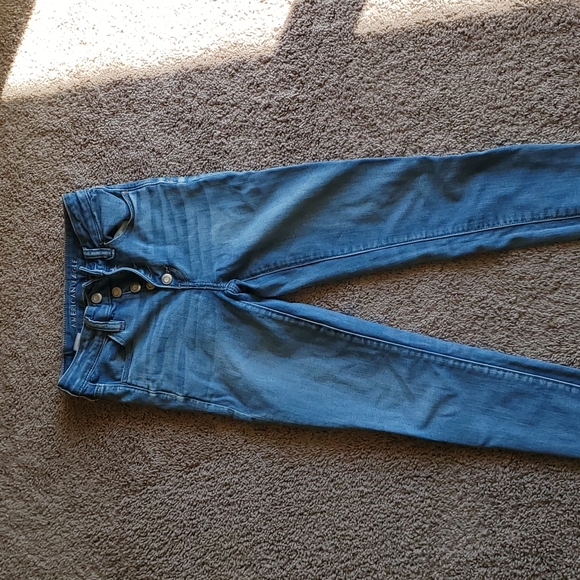 American eagle super hi rise jeggings SZ 4 - Picture 2 of 2